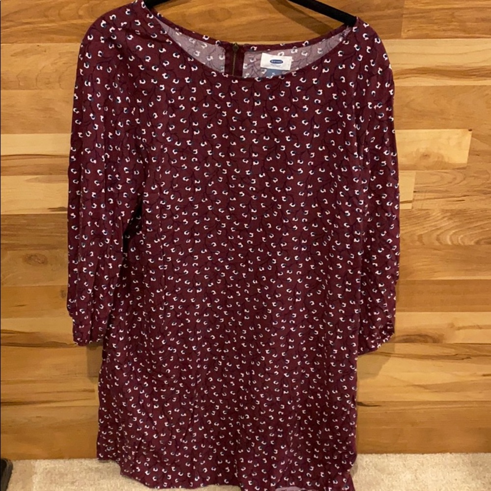 Cute maroon floral dress